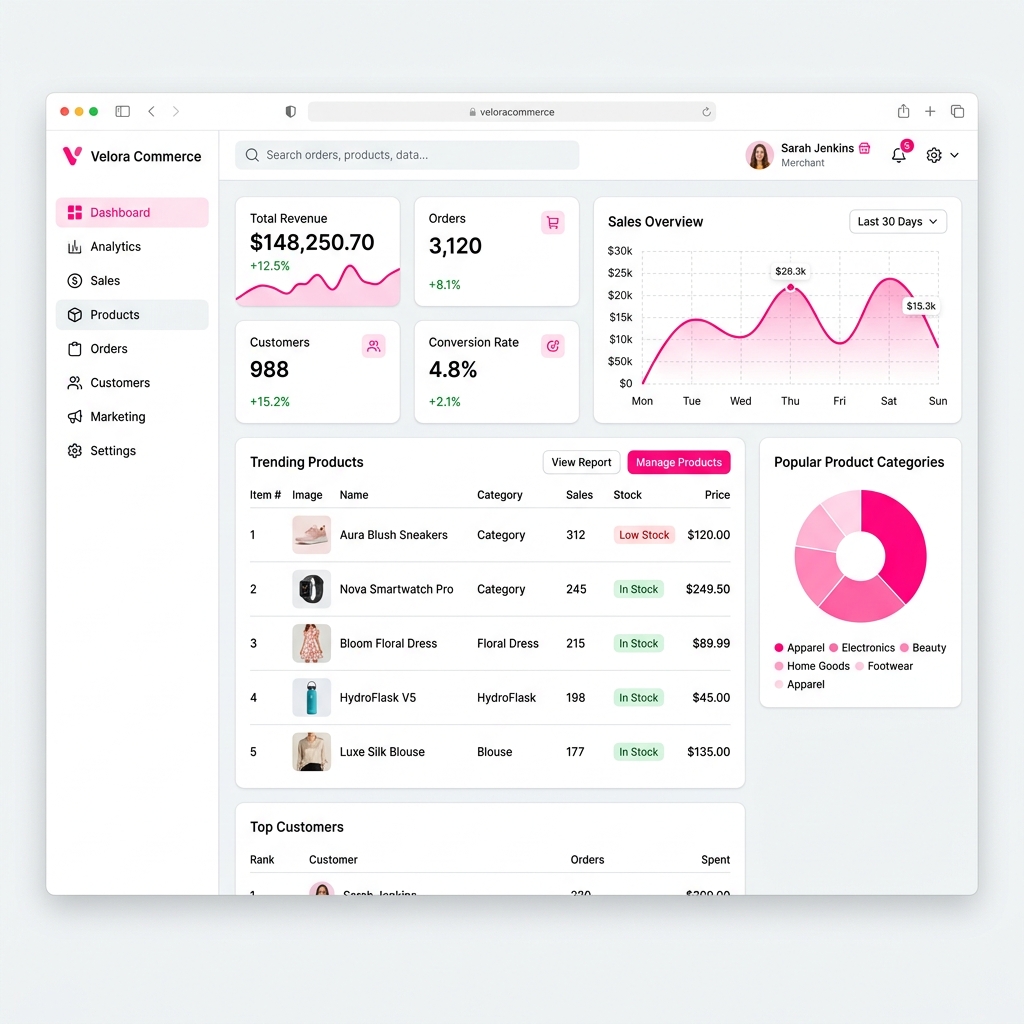 DropMind analytics dashboard